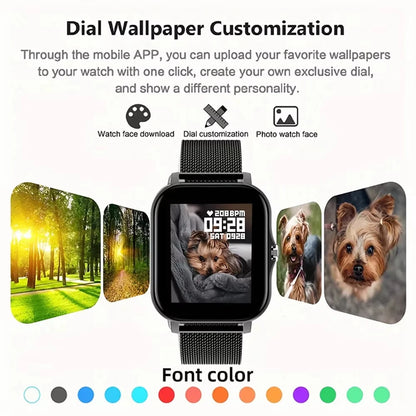 2025 New Smart Watch Bluetooth Talk Full Touch Screen Heart Rate Monitor Sports Fitness Smart Watch Men Women Gift