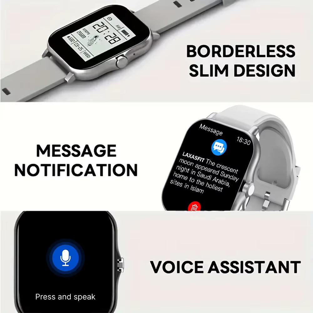 2025 New Smart Watch Bluetooth Talk Full Touch Screen Heart Rate Monitor Sports Fitness Smart Watch Men Women Gift