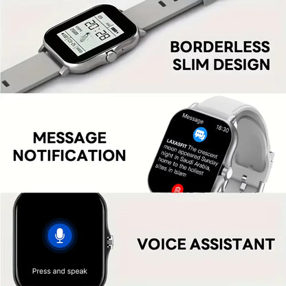 2025 New Smart Watch Bluetooth Talk Full Touch Screen Heart Rate Monitor Sports Fitness Smart Watch Men Women Gift